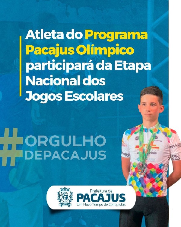 Estudante Pacajuense participará da etapa nacional dos Jogos Escolares